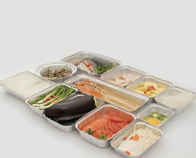 Microwave Oven Rectangular Foil Trays For Catering