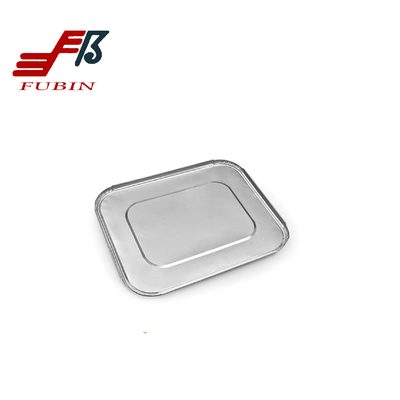 Square Aluminium Foil Container Lid Heat Resistant Kitchen Use