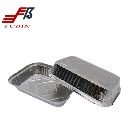 99% Aluminum Take Out Combo Rectangular Foil Trays Silver Color