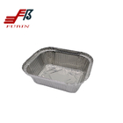 Disposable Silver Rectangular fast food container takeout trays in microwave for aluminum Foil Container with lid