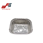 Disposable Silver Rectangular fast food container takeout trays in microwave for aluminum Foil Container with lid