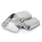 2-compartment lunch box Wholesale Eco- friendly takeaway packaging containers aluminium foil tray food packaging