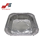 Heavy-duty aluminum foil food container with plastic cover aluminium food packing box
