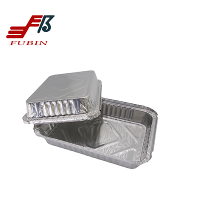 100 Recycled 1.65lbs Aluminum Trays For Food Rectangle