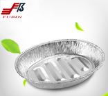 Biodegradable Alloy 8011 Silver Foil Baking Trays Dia 340mm