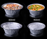 800ml Round Foil Baking Trays Alloy 8011 Foil Bowl With Lid
