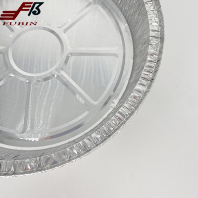 Wrinklewall Round Aluminium Foil Container Silver 9 Inch Pizza Tray