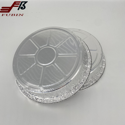 Wrinklewall Round Aluminium Foil Container Silver 9 Inch Pizza Tray