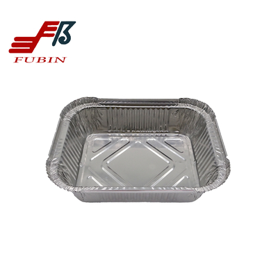 Hygienic Recycable Rectangular Foil Trays For Take Home