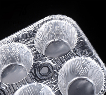 6 Compartment Disposable Cake Baking Pans SGS certification