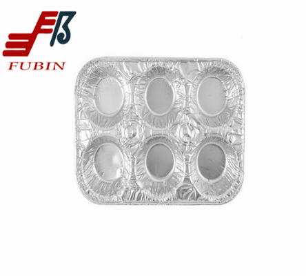 6 Compartment Disposable Cake Baking Pans SGS certification