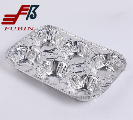6 Cavity Tin Foil Muffin Tins