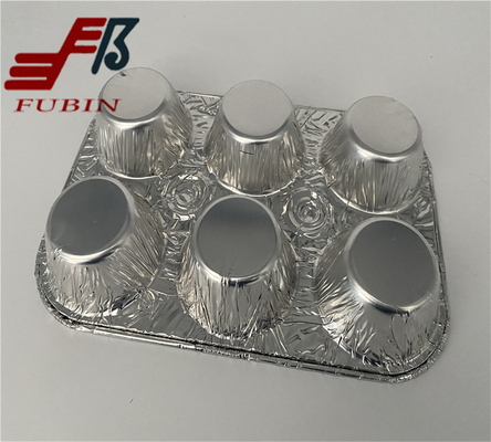 480ml Aluminium Foil 6 Cup Disposable Aluminum Mini Muffin Pans