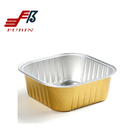 Square Airline Meal Tray Silver Gold Thermal Insulation