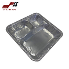 236x250mm Aluminum Foil Lunch Box 3 Compartment Foil Trays