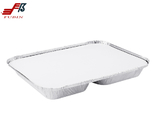 2 Compartments Aluminum Foil Lunch Box Take Away Multi Size