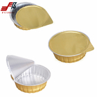 Eco Friendly Gold Oblong Aluminium Foil Tray Takeaway Food Packing