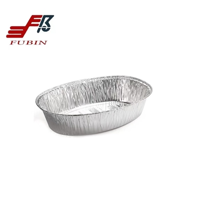 Heavy Duty Oval Aluminum Foil Trays Turkey Roasting Container For Kitchen