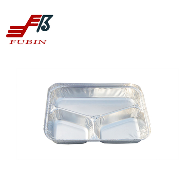 720ml 3 Compartment Aluminum Foil Lunch Box For Food Container