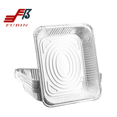 Half Size 9*13'' Takeout Rectangular Foil Containers For Food Packaging