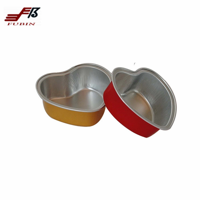 Heart Shape 100ml Aluminum Foil Baking Tray Cupcake Container