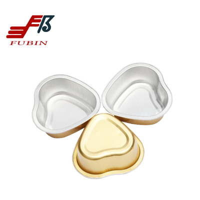 Heart Shape 100ml Aluminum Foil Baking Tray Cupcake Container