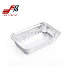 FDA Aluminium Foil Container Carryout Lunch Box Tray With Cardboard Lid
