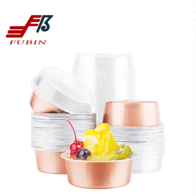 Food grade Disposable Customize Colorful Cake Pudding Aluminum Foil Baking Cups packing work from home