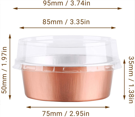 Food grade Disposable Customize Colorful Cake Pudding Aluminum Foil Baking Cups packing work from home