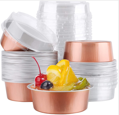 Food grade Disposable Customize Colorful Cake Pudding Aluminum Foil Baking Cups packing work from home