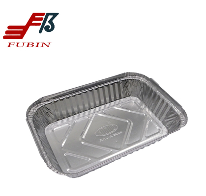 99% Aluminum Take Out Combo Rectangular Foil Trays Silver Color