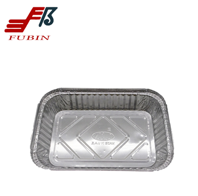 99% Aluminum Take Out Combo Rectangular Foil Trays Silver Color