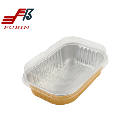 500ml 40 Micron Aluminium Foil Food Containers Meal Tray With Lid Box