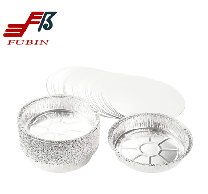 FDA Round Foil Trays 7 / 8 / 9 Inch Aluminum Pie Pizza Pan Bakery