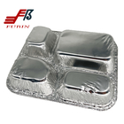 650ml 850ml 4 Compartment Aluminum Foil Container For Food Packing