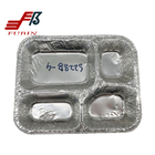 650ml 850ml 4 Compartment Aluminum Foil Container For Food Packing