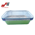 1000ml Takeaway Food Freezer Colored Aluminum Foil Pans With Plastic Cover