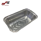 Rectangle 21.98Oz Silver Foil Container With Cover Corrosion Resistance