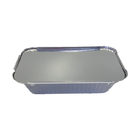 Rectangle 21.98Oz Silver Foil Container With Cover Corrosion Resistance