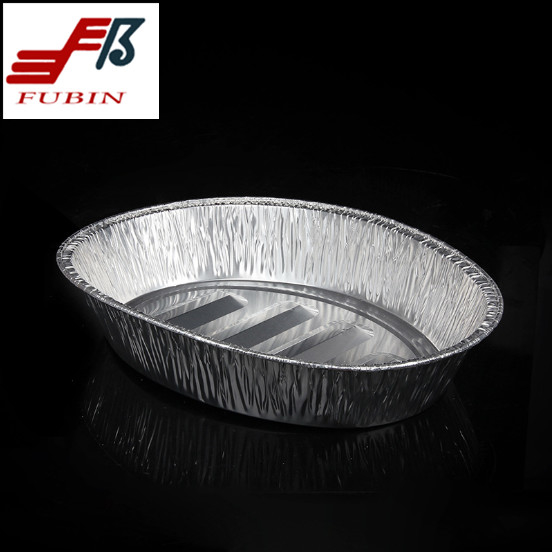 Household Disposable Oval Foil Trays Water Resistant