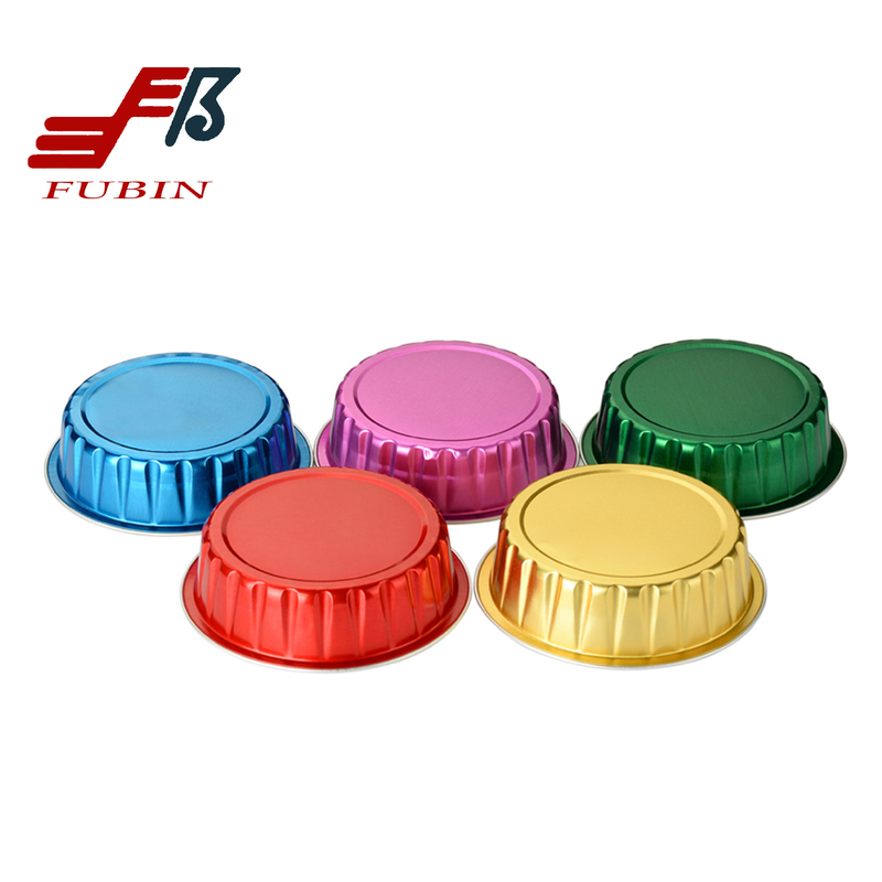 70mm Base 80ml Aluminium Foil Cup Cake Packaging Container