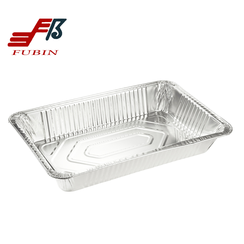 Cookie Sheet Shallow Aluminum Rectangular Foil Trays With Lid 4500ml