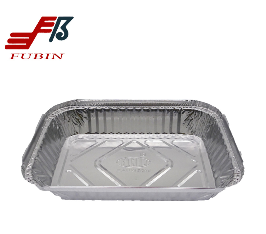 99% Aluminum Take Out Combo Rectangular Foil Trays Silver Color