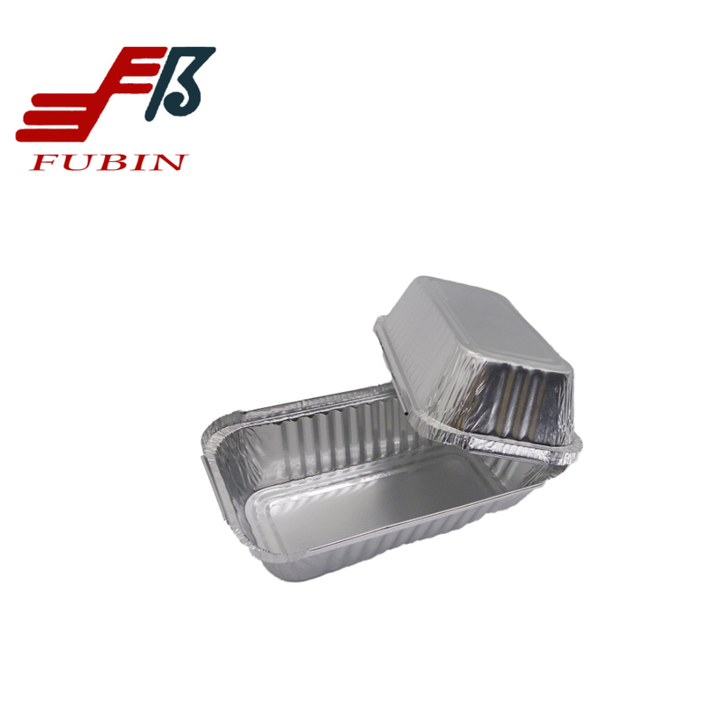 550ml Disposable Aluminum Foil Plates Rectangular Deep Loaf Pan