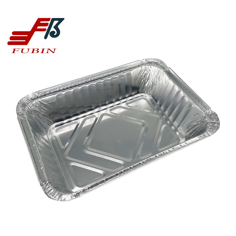 Roasting 1000ml Rectangular Foil Trays Disposable Food Packing Box
