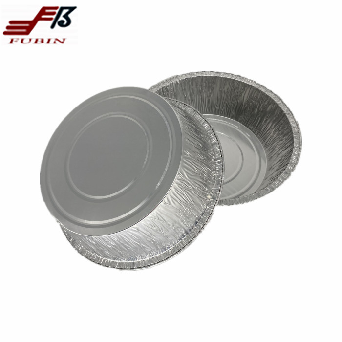 2400ml 90mic Food Preservation Round Foil Trays Chicken Baking Roasting